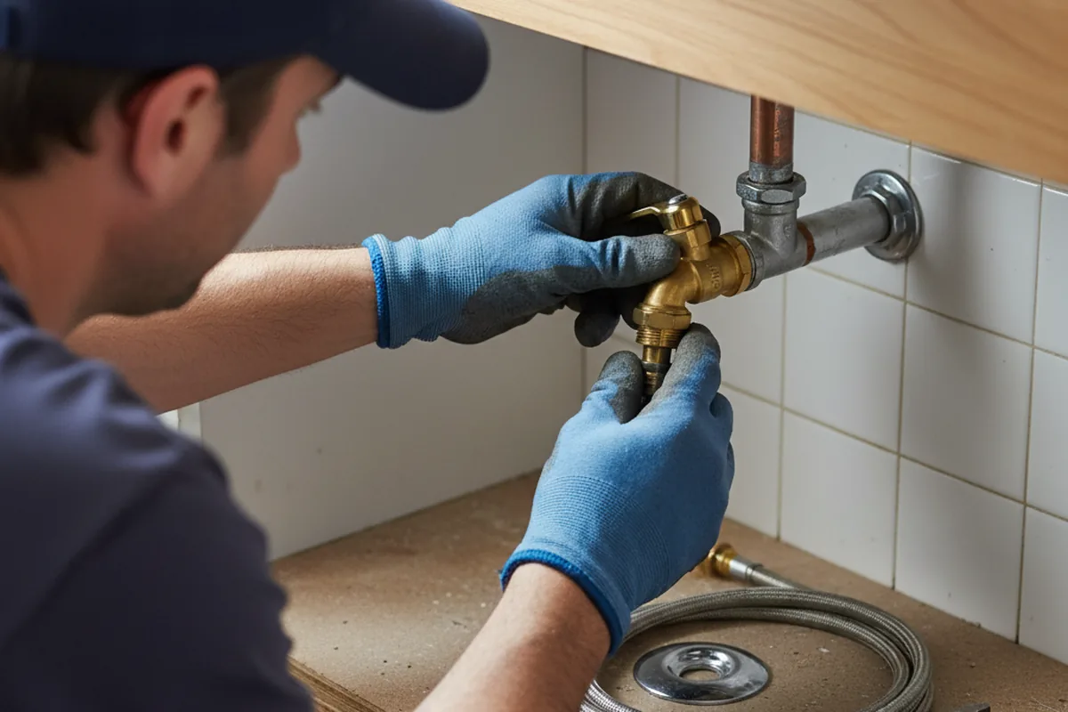 Shutoff valve and fitting work during Faucet and Fixture Repair in Christiana